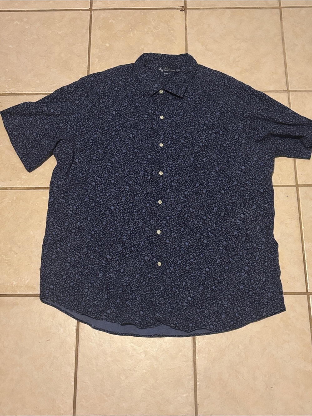 Polo Ralph Lauren Men's Navy Short-Sleeve Button-Up Shirt